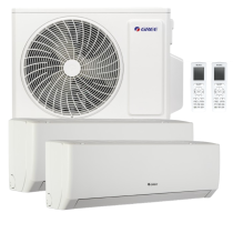 GREE Dual-Split Klimaanlage Advance 2×2.5 kW Wandgeräte R32 WiFi