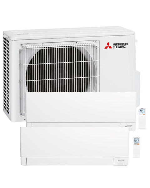 Mitsubishi Electric Multisplit Inverter SET 2x 2.5 kW  (Raumgrösse 110m3 pro Wandgerät)