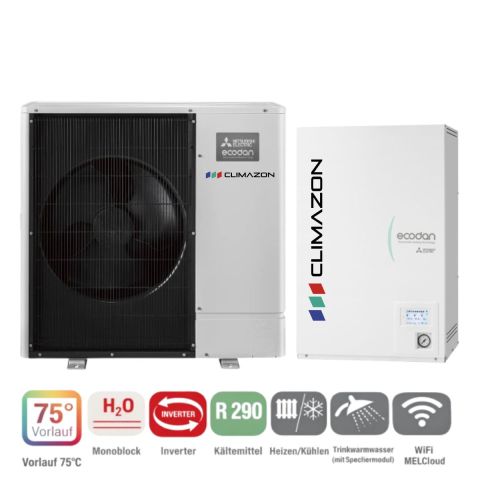 Mitsubishi Monoblock Inverter 6.0 kW PUZ-WZ60VAA/ERPX-YM9E