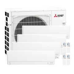 Mitsubishi Electric Multisplit Inverter SET 4x 2.5 kW (Raumgrösse 110m3 pro Wandgerät)