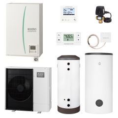 Mitsubishi Wärmepumpe SET 14 kW PUD-SHWM140YAA/EHSD-YM9D (Rauminhalt 280m2)